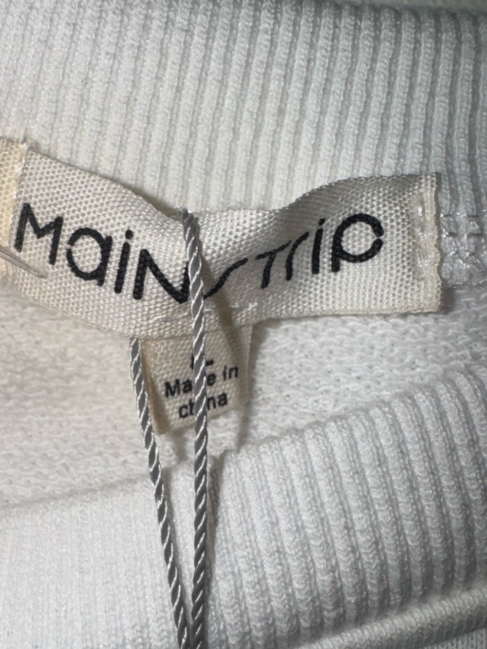 NWT Main Strip White Sweatshirt with Rainbow Stud Stripes - Picture 2 of 6